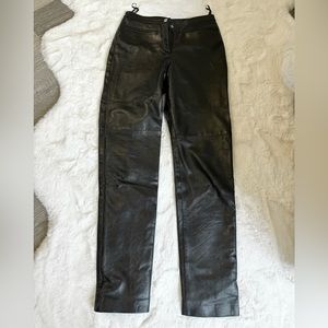 Leather pants.. Hugo Buscati Collection black leather pants .. size 4